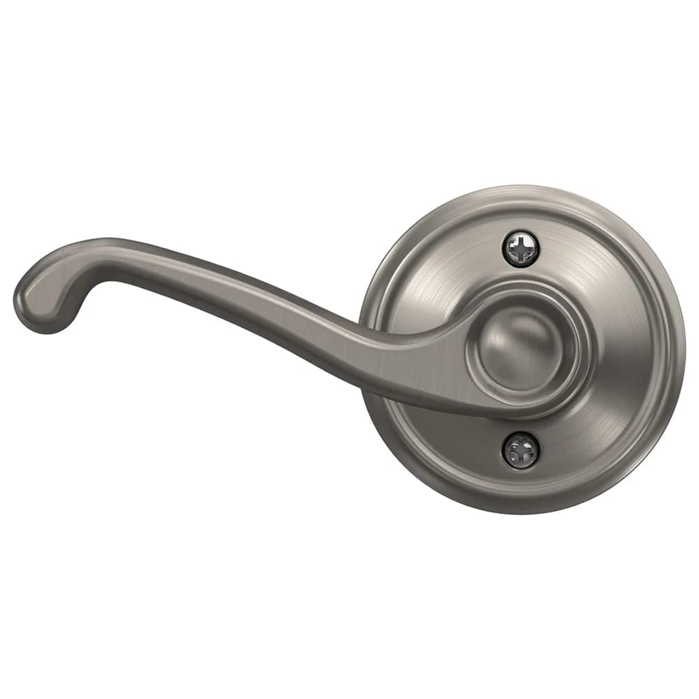 Schlage Flair Left-Handed Dummy Door Lever, Satin Nickel