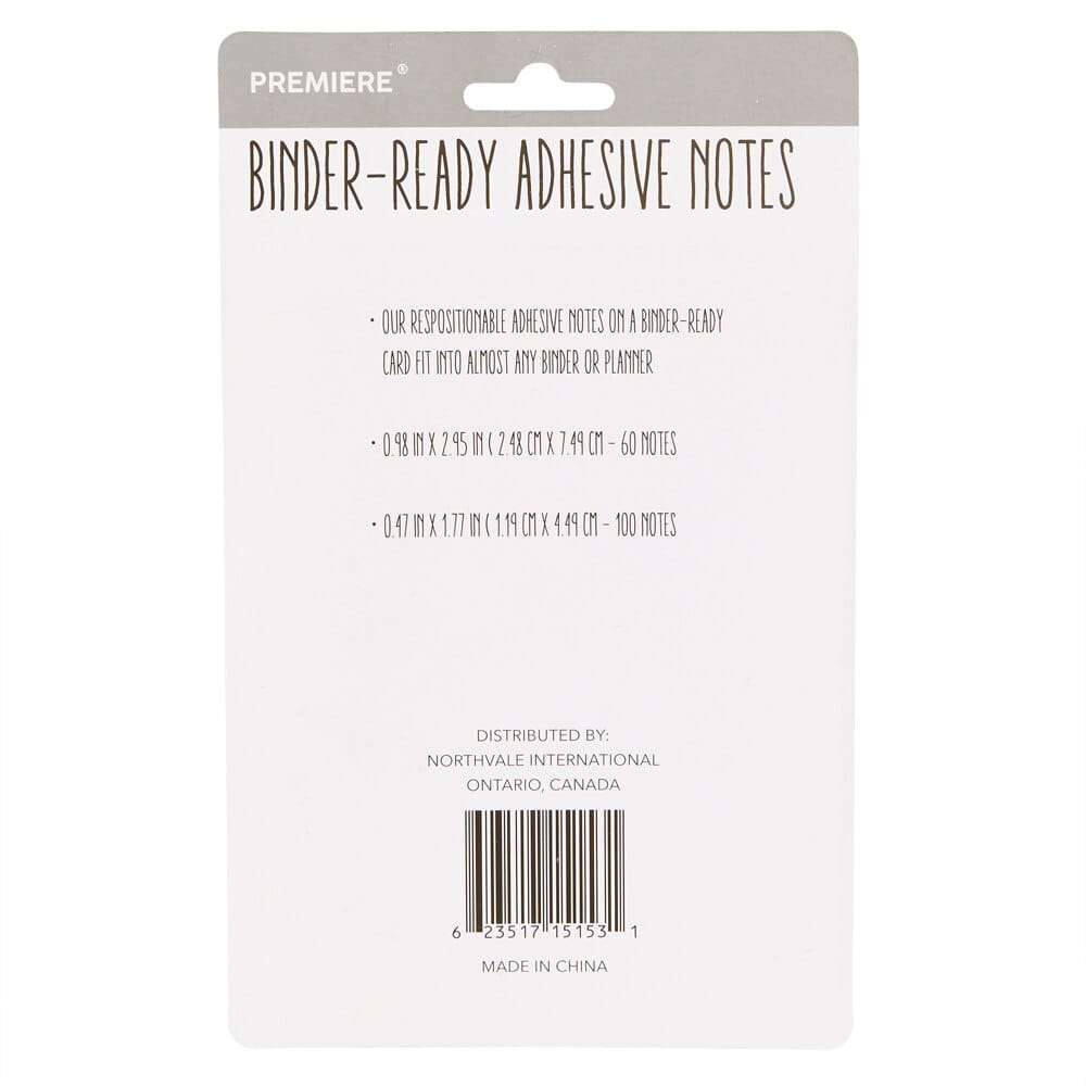 Premiere Binder-Ready Adhesive Notes