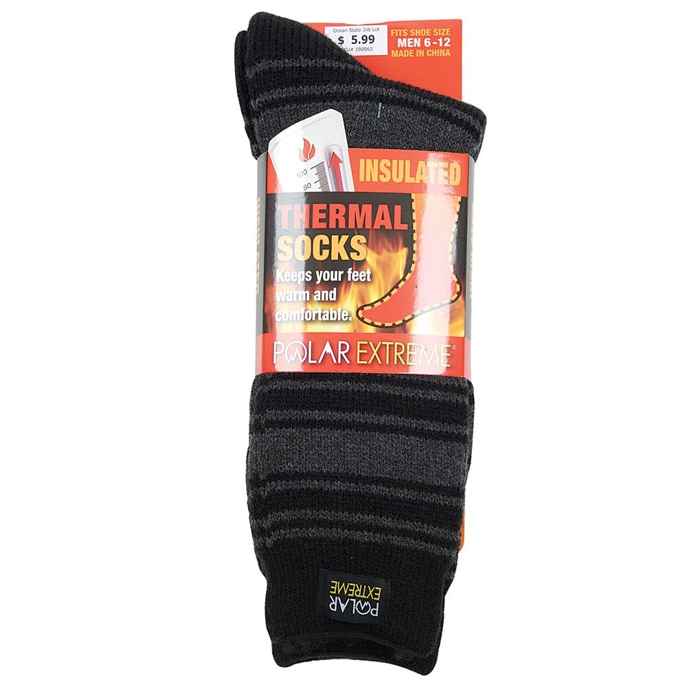 Polar Extreme Thermal Sock Extra Heavy Acrylic Winter Marled Socks 2-P