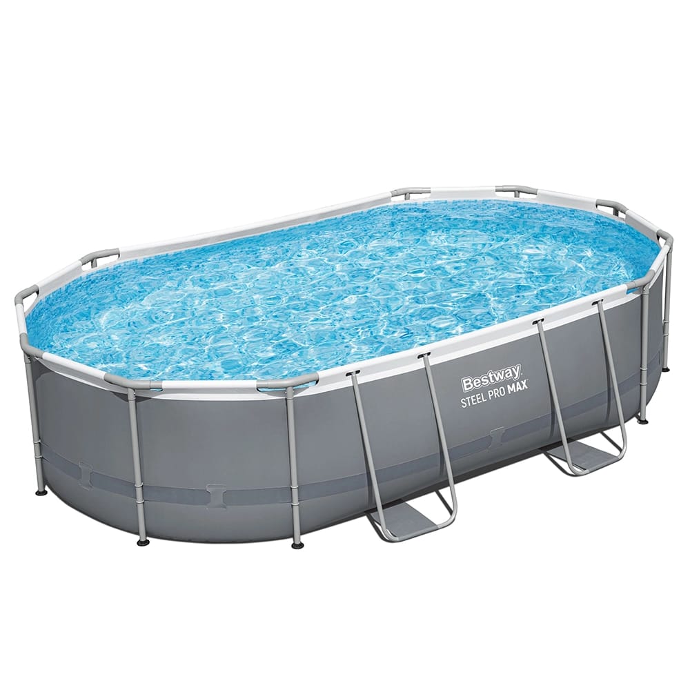 Bestway 16' Above Ground Power Steel Oval Pool Set