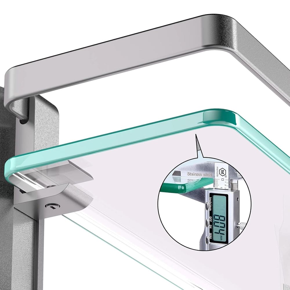 Mounted Glass Bathroom Organizer