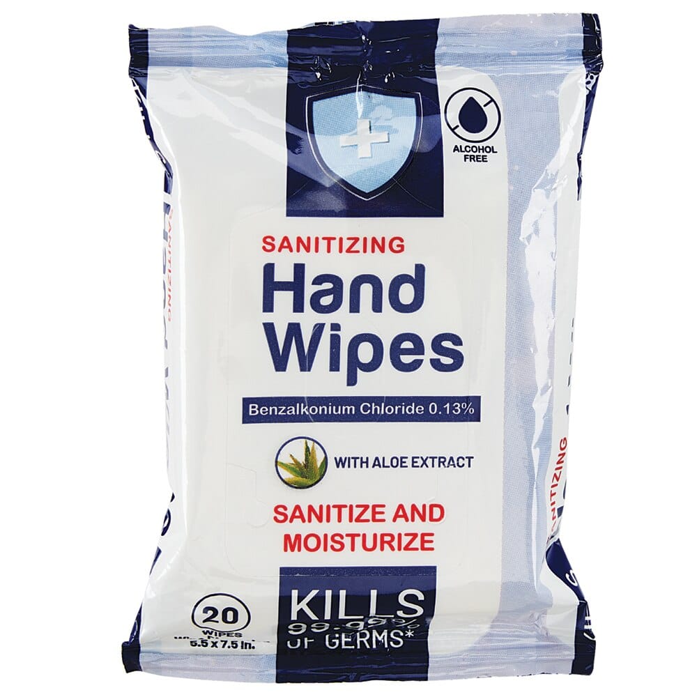 Sanitizing Hand Wipes, 20 Count