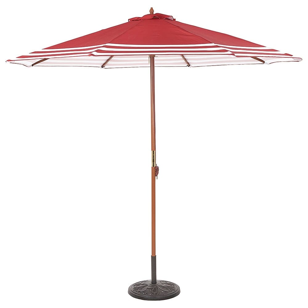 9' Bamboo Market Umbrella, Striped