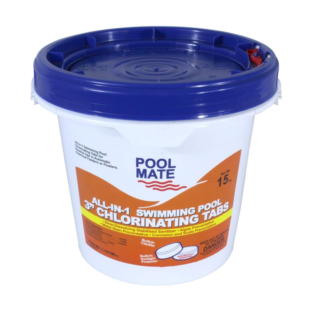 Pool Mate All-In-One 3" Chlorinating Tabs, 15 lbs