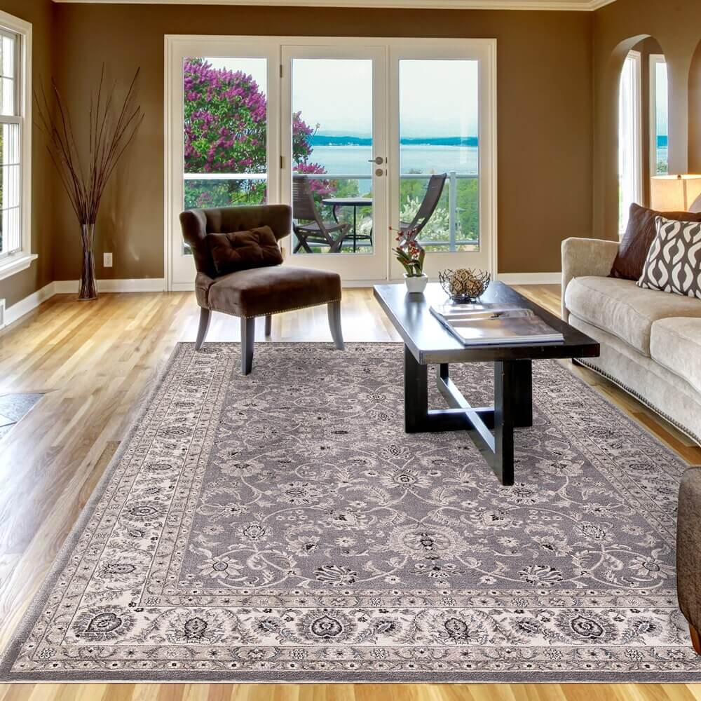 Bellevue Area Rug, 7'10" x 10'10", Bergama Gray