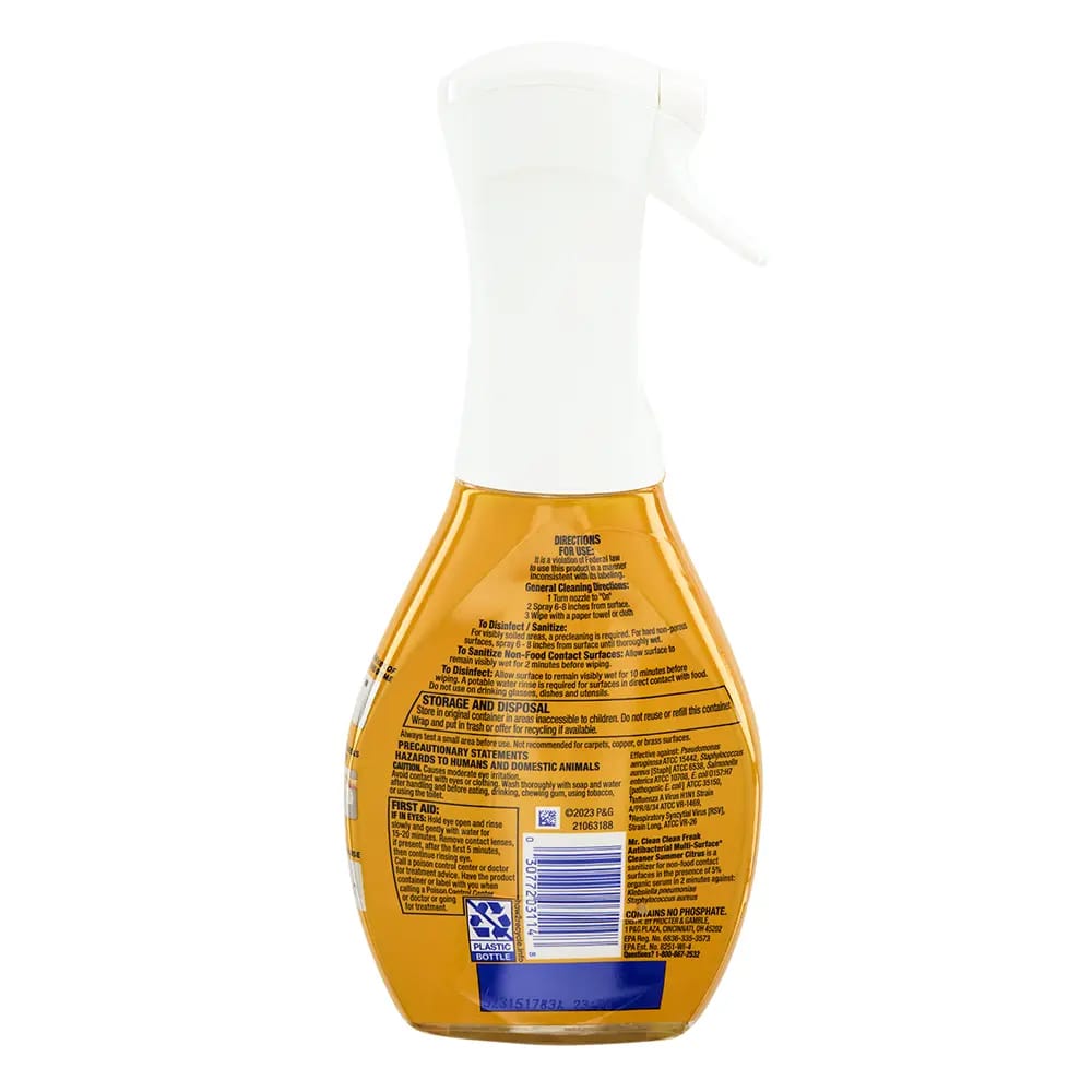 Mr. Clean Freak Antibacterial Summer Citrus Multi-Surface Cleaner, 16 fl. oz.