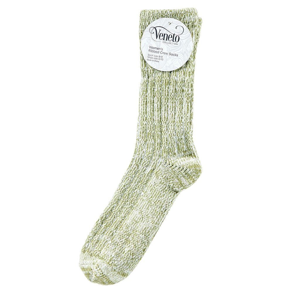 Veneto Women's Ribbed Crew Socks