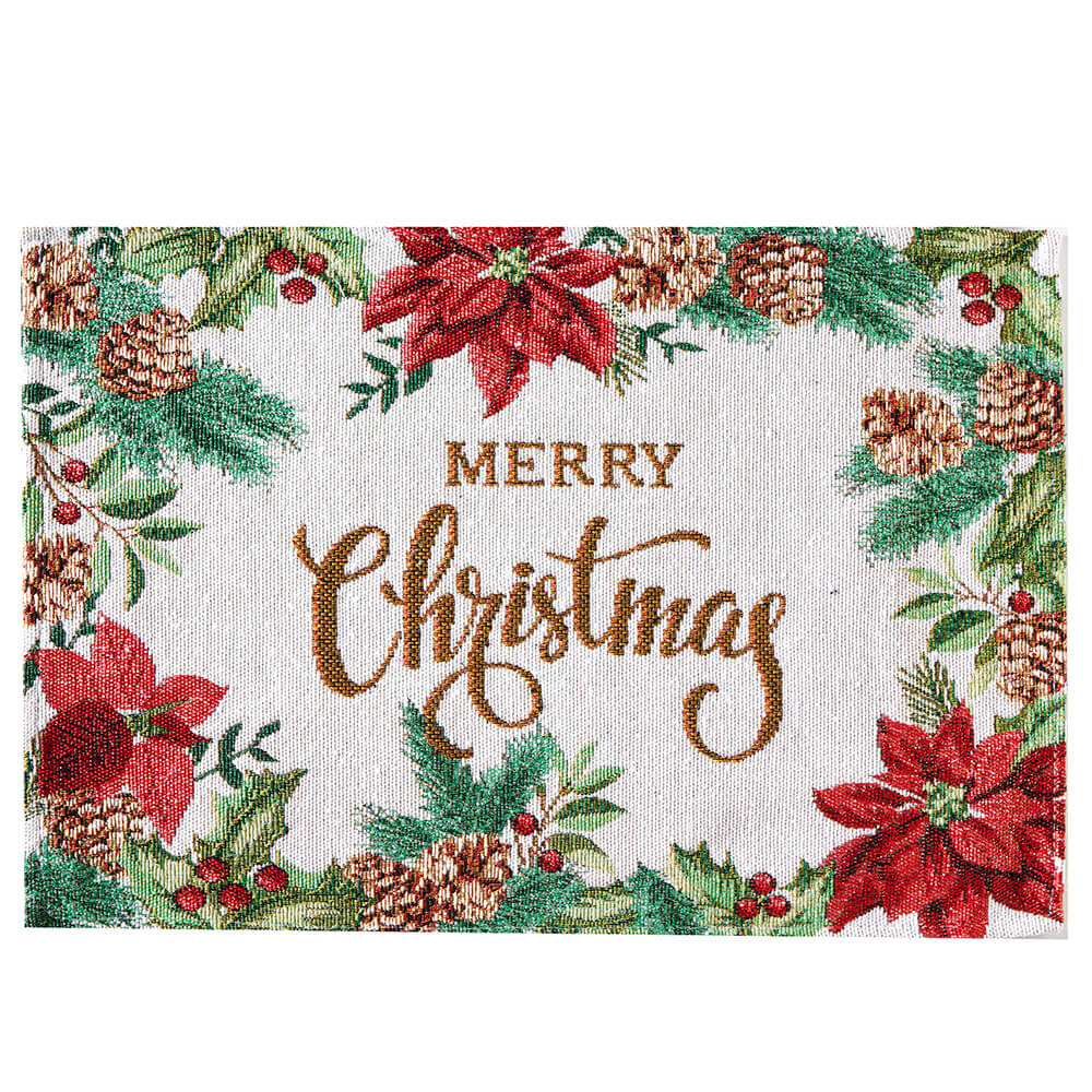 Cotton Christmas Placemats, Set of 4