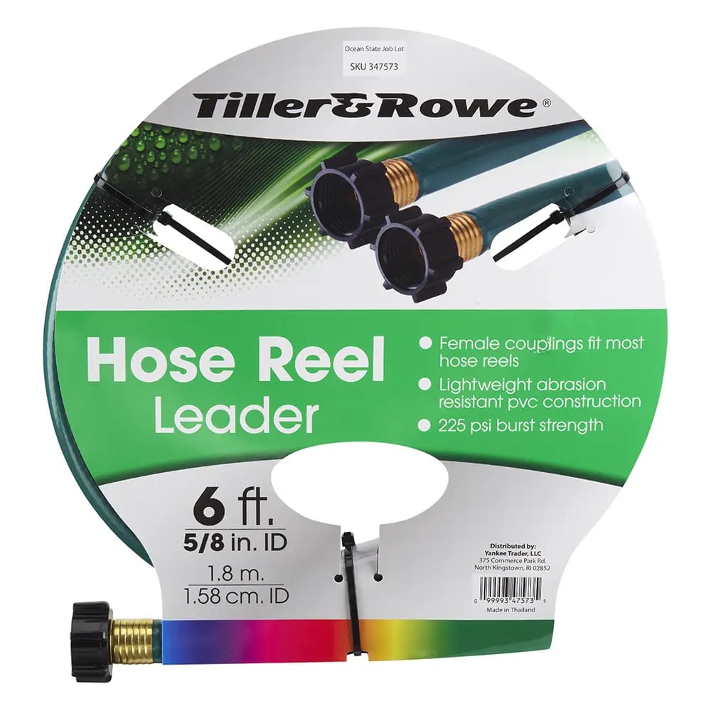 Tiller & Rowe Hose Reel Leader, 5/8" x 6'