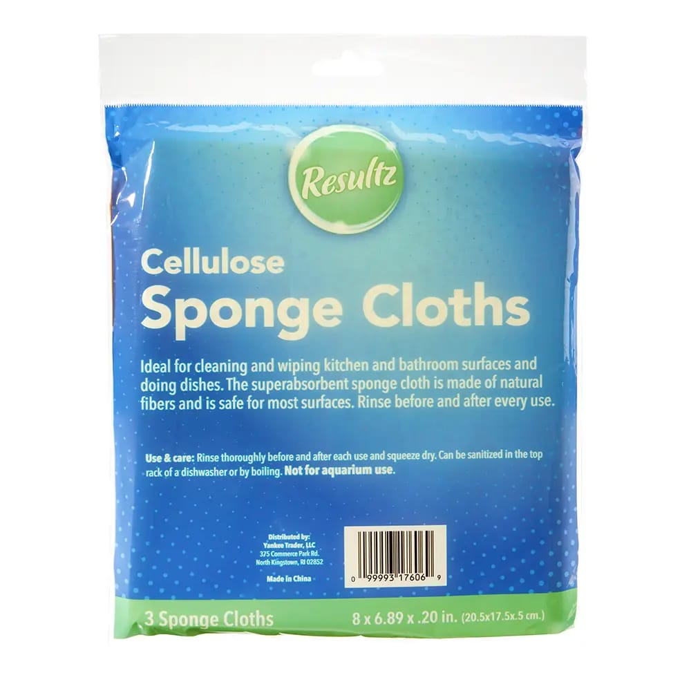 Resultz Cellulose Sponge Cloths, 3 Count