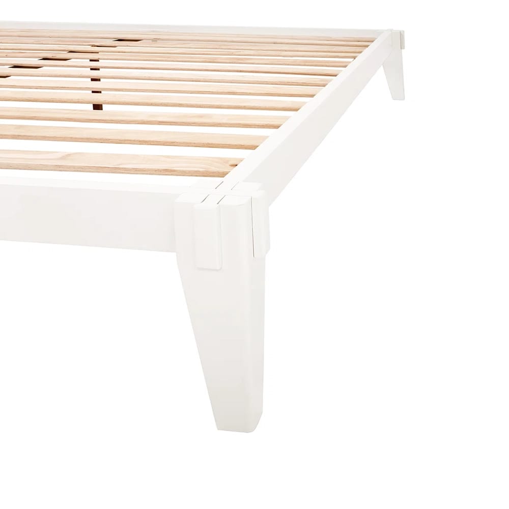 Bme Chalipa Queen Bed Frame, Ivory White