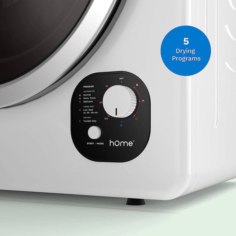 hOmeLabs Compact Front Loading Portable Laundry Dryer, White