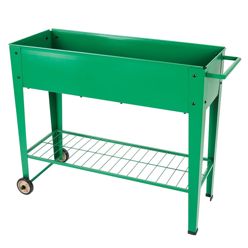 Tiller & Rowe Raised Garden Planter Cart with Wheels