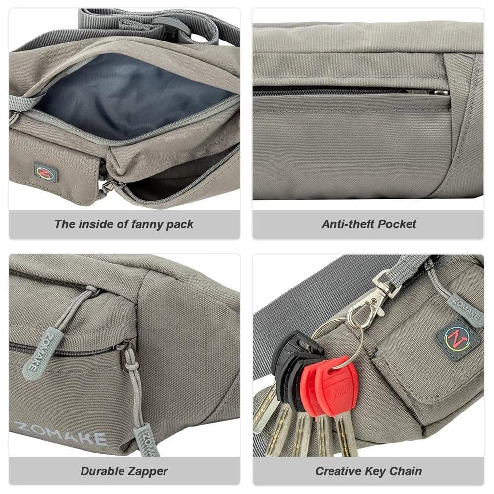 ZOMAKE Small Crossbody Fanny Pack, Glaucous