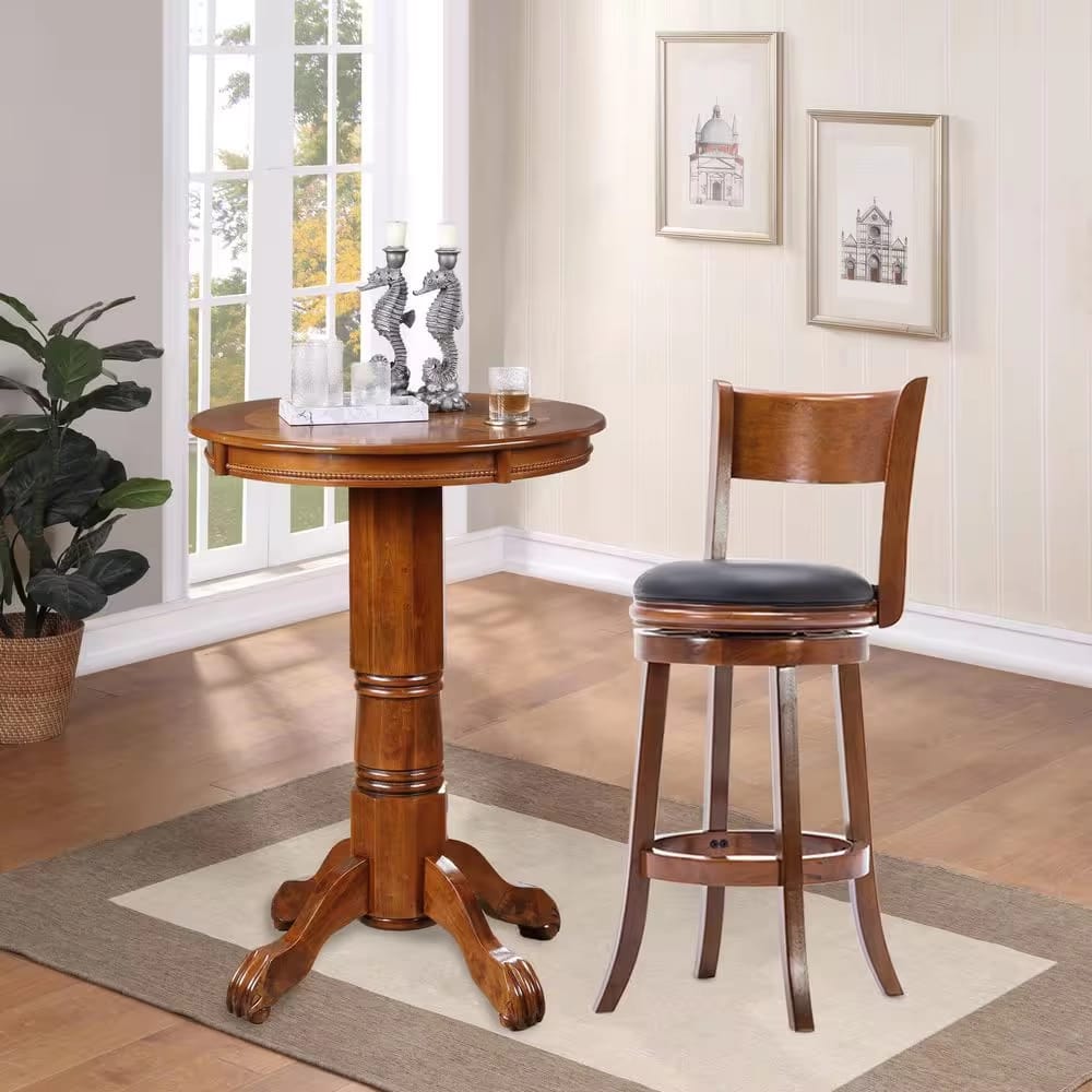Boraam Industries 29" Counter Height Swivel Bar Stool, Walnut
