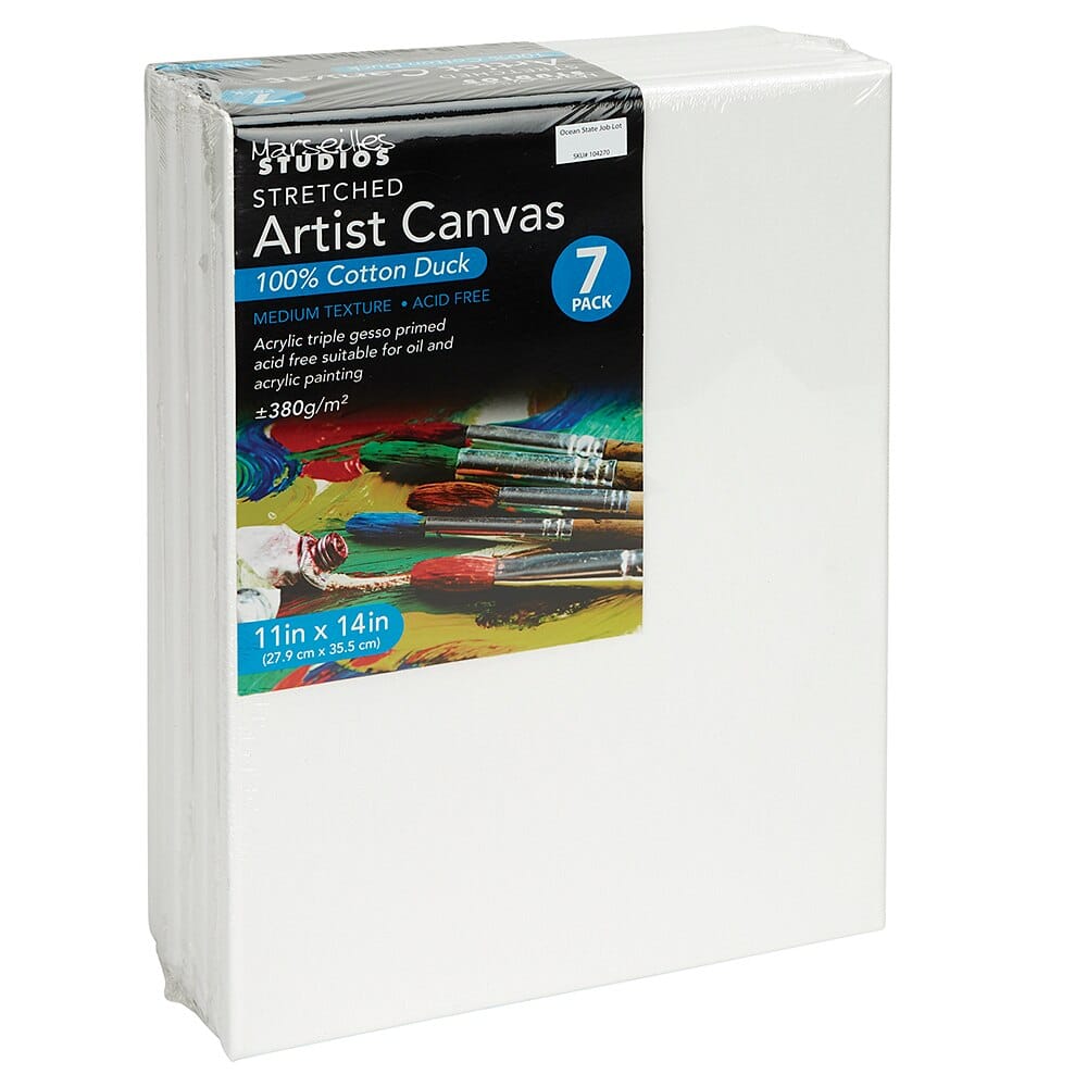 Marseilles Studios Stretched Cotton Artist Canvas, 11"x14", 7-Count