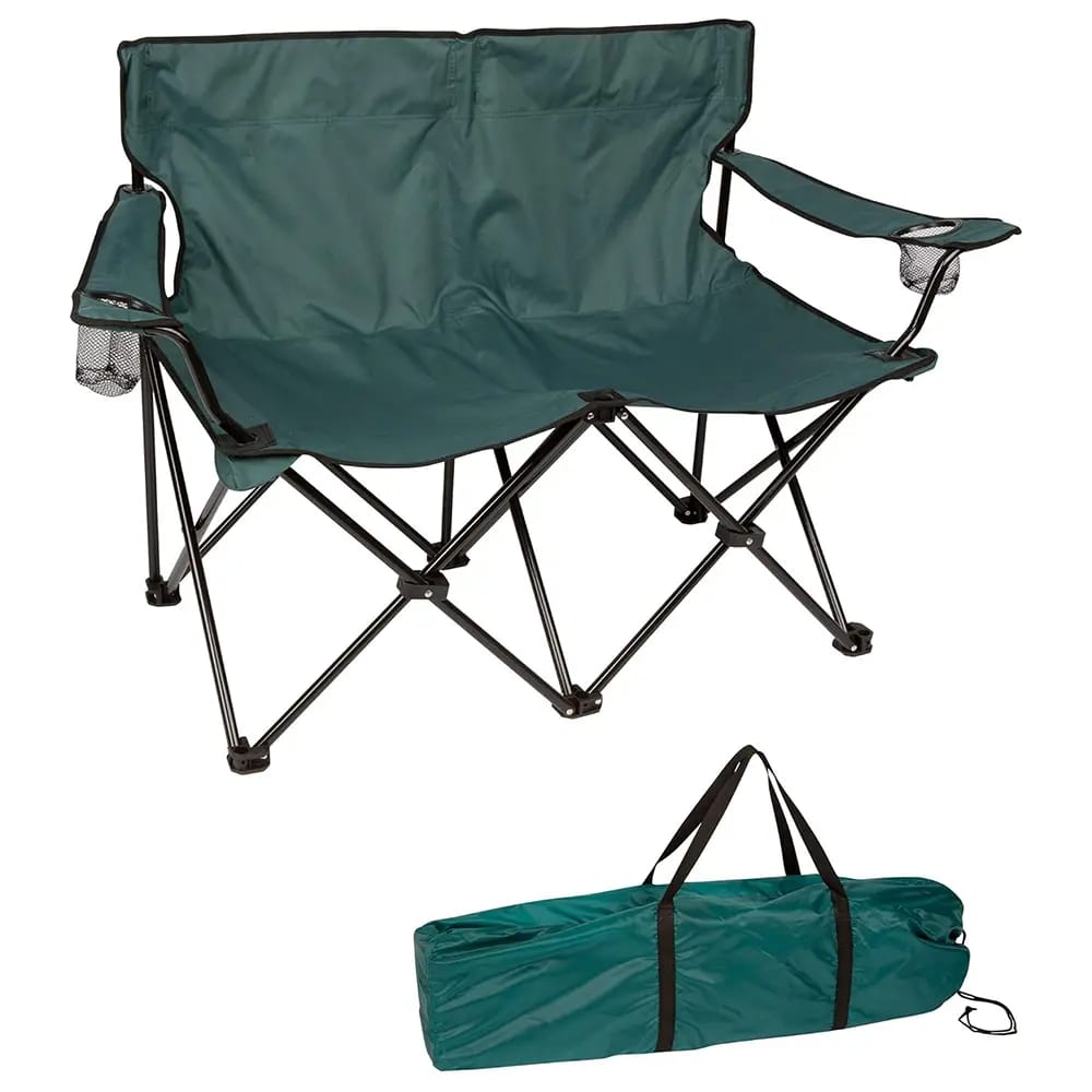 Loveseat Style Double Camp Chair, Dark Green