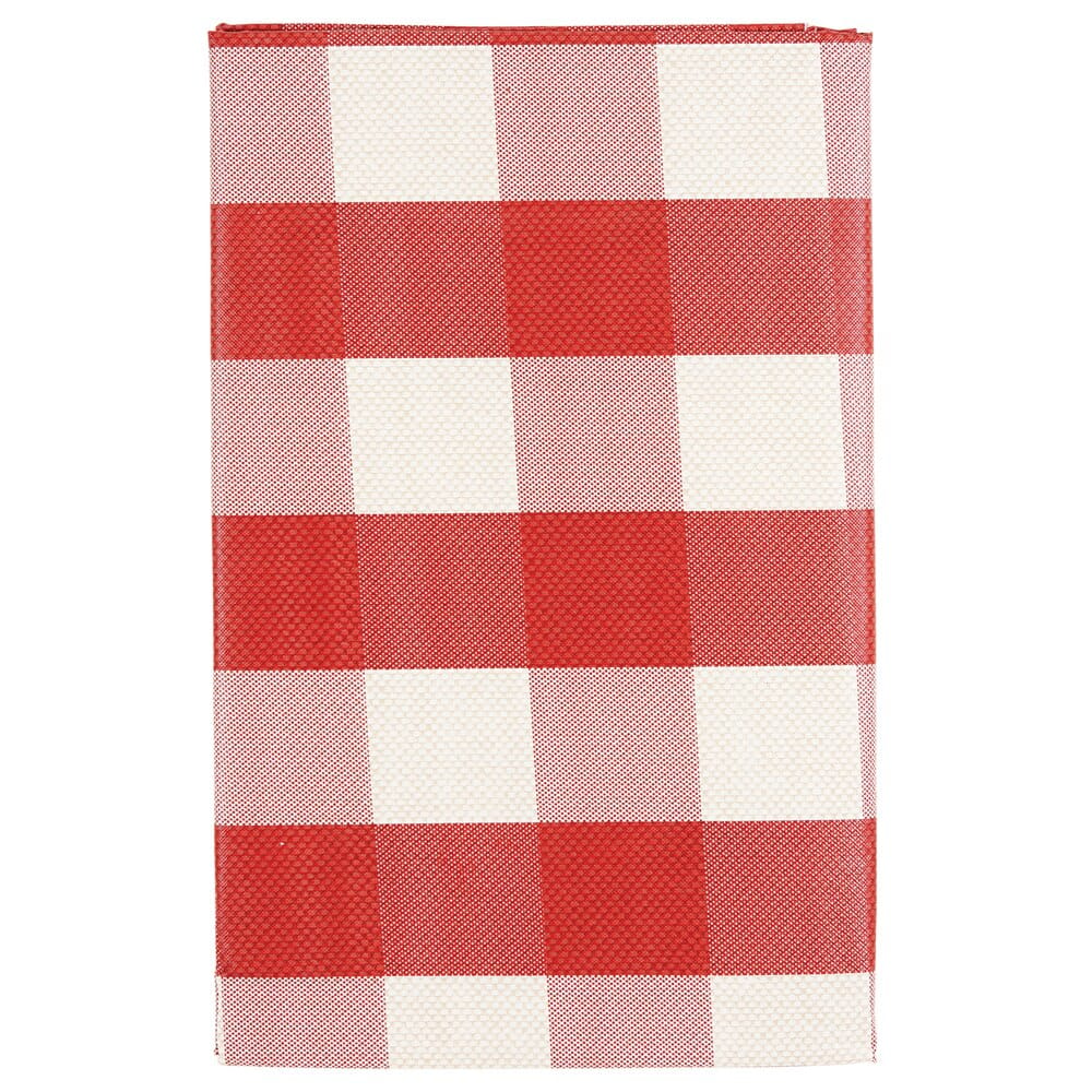 Buffalo Check Vinyl Tablecloth with Flannel Backing