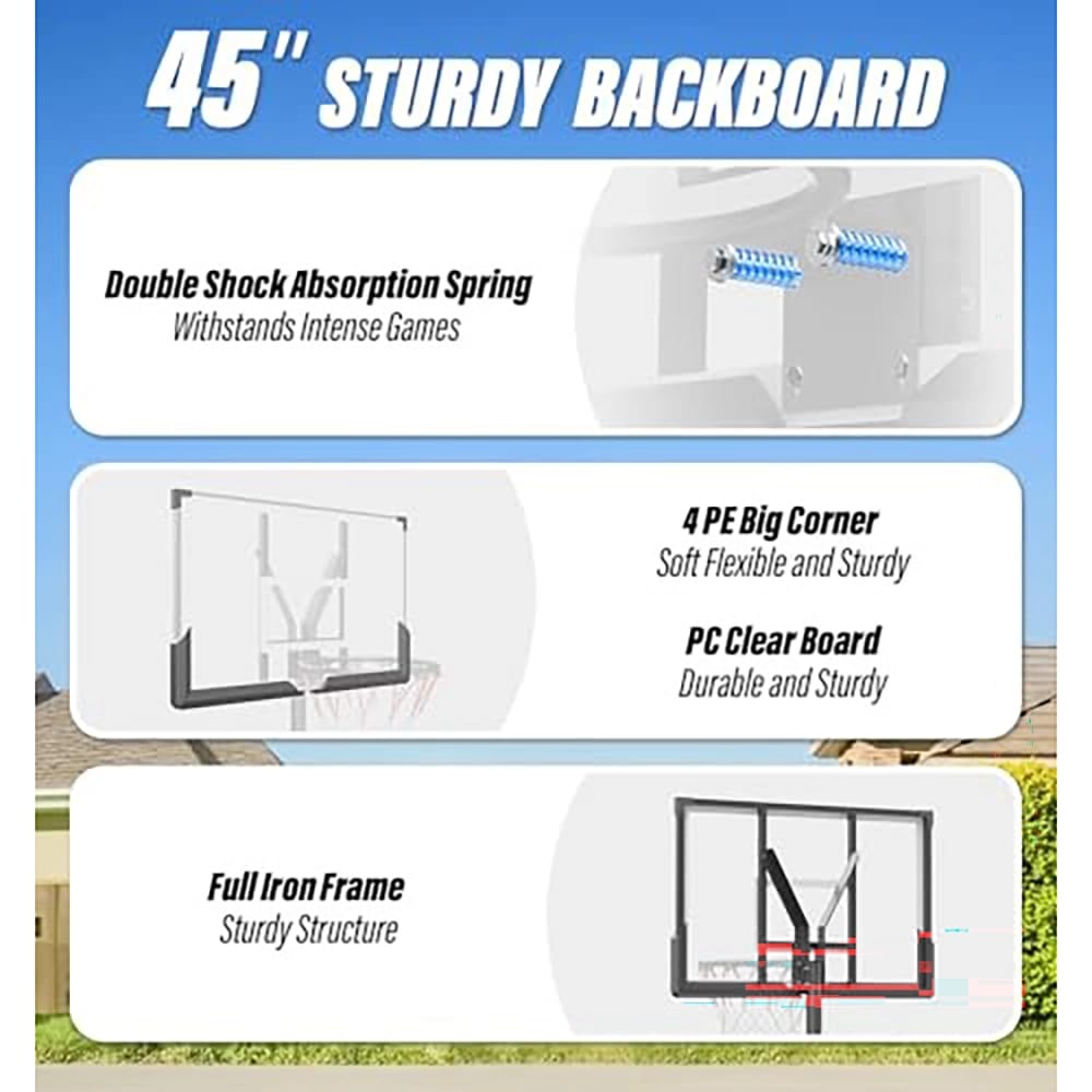 10' Adjustable Basketball Hoop