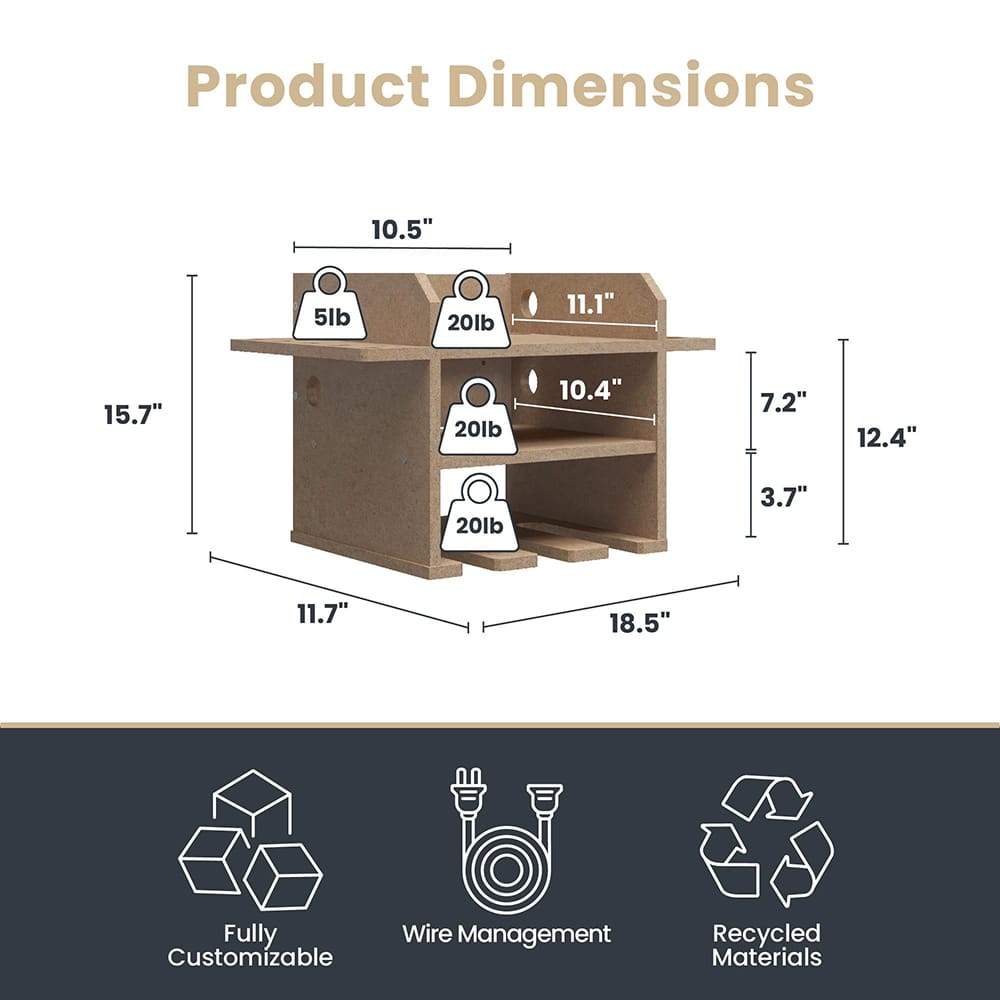 Systembuild Evolution Hanging Wall Mount Tool Organizer, Raw Board