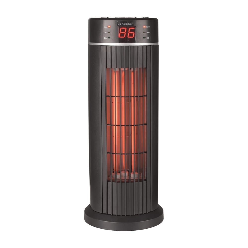 Konwin Infrared Heater Tower, Black, 18"