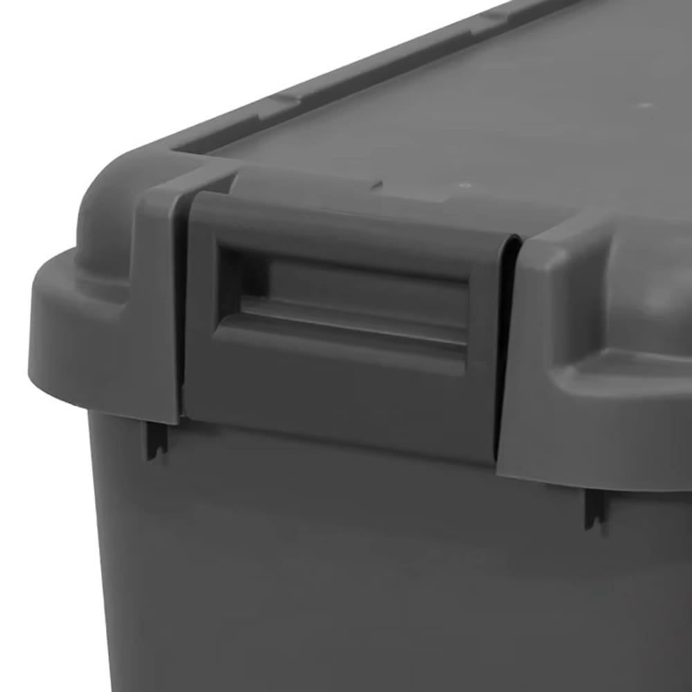 JEJ Astage 14 Gallon Heavy-Duty Sturdy Tote Box, Dark Gray
