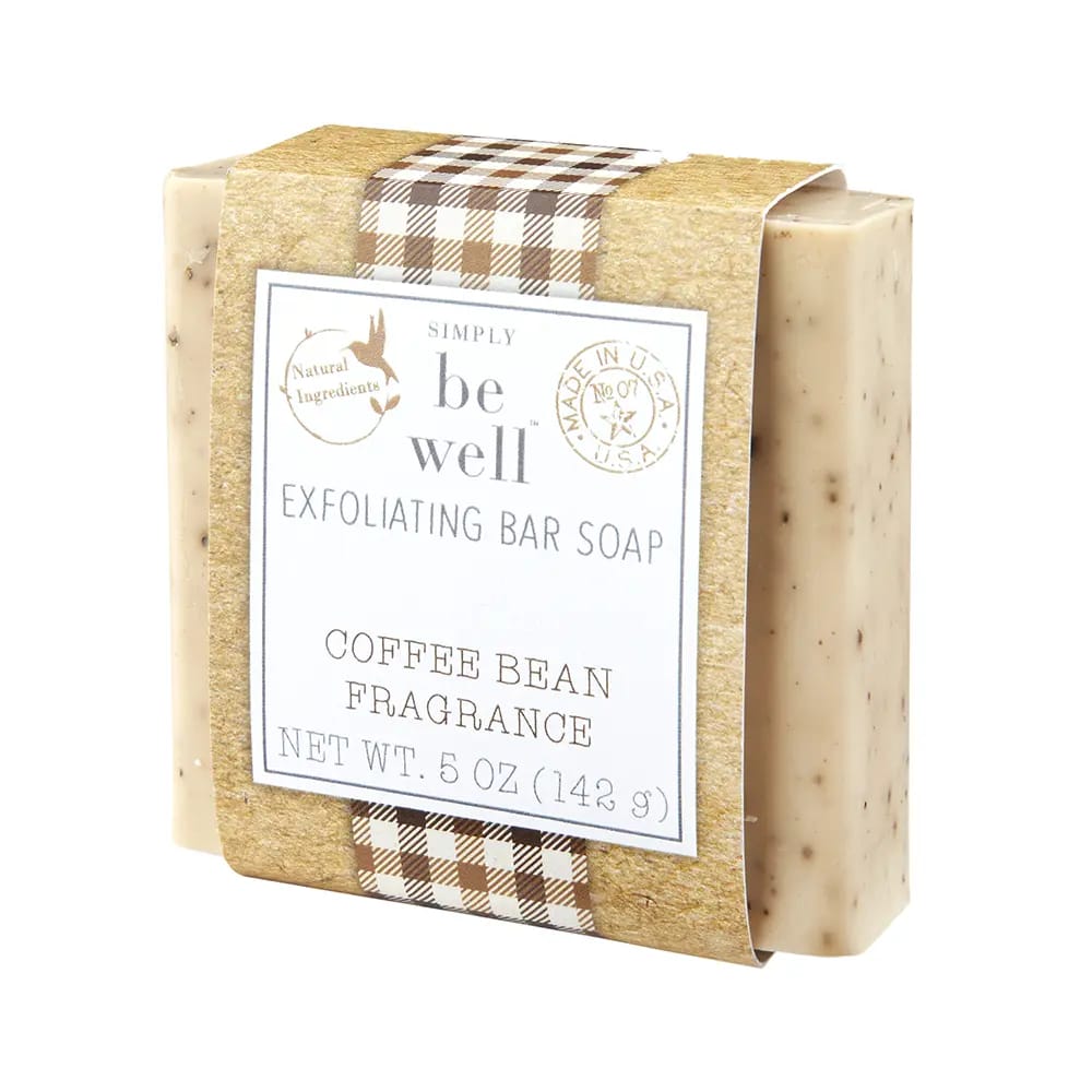 Simply Be Well Coffee Bean Scented Bar Soap with Exfoliating Coffee Bits, 5 oz