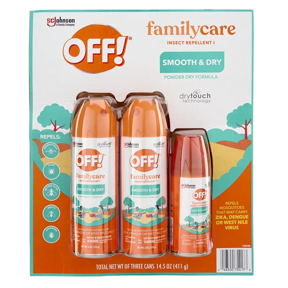 Off! Smooth & Dry Insect Repellent, 3pk