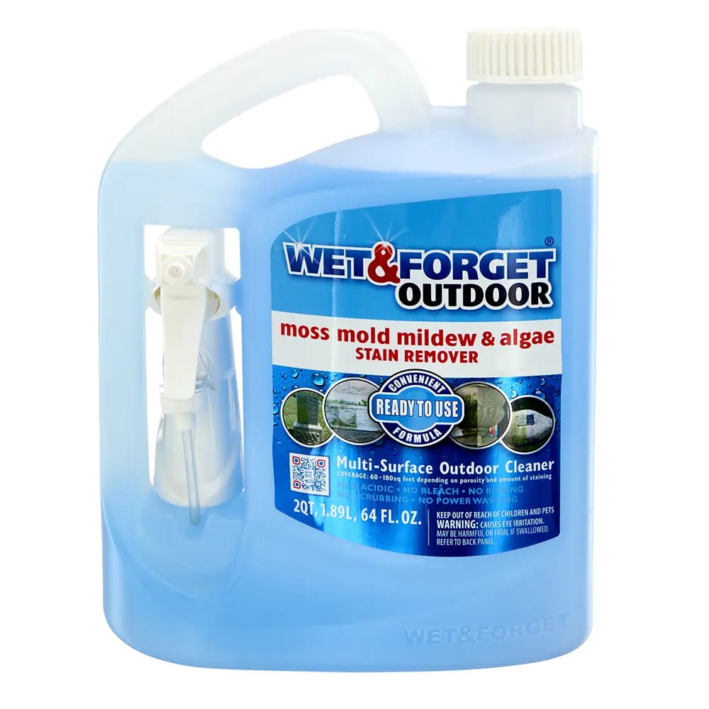 Wet & Forget Outdoor Moss, Mold, Mildew, & Algae Stain Remover, 64 fl. oz.