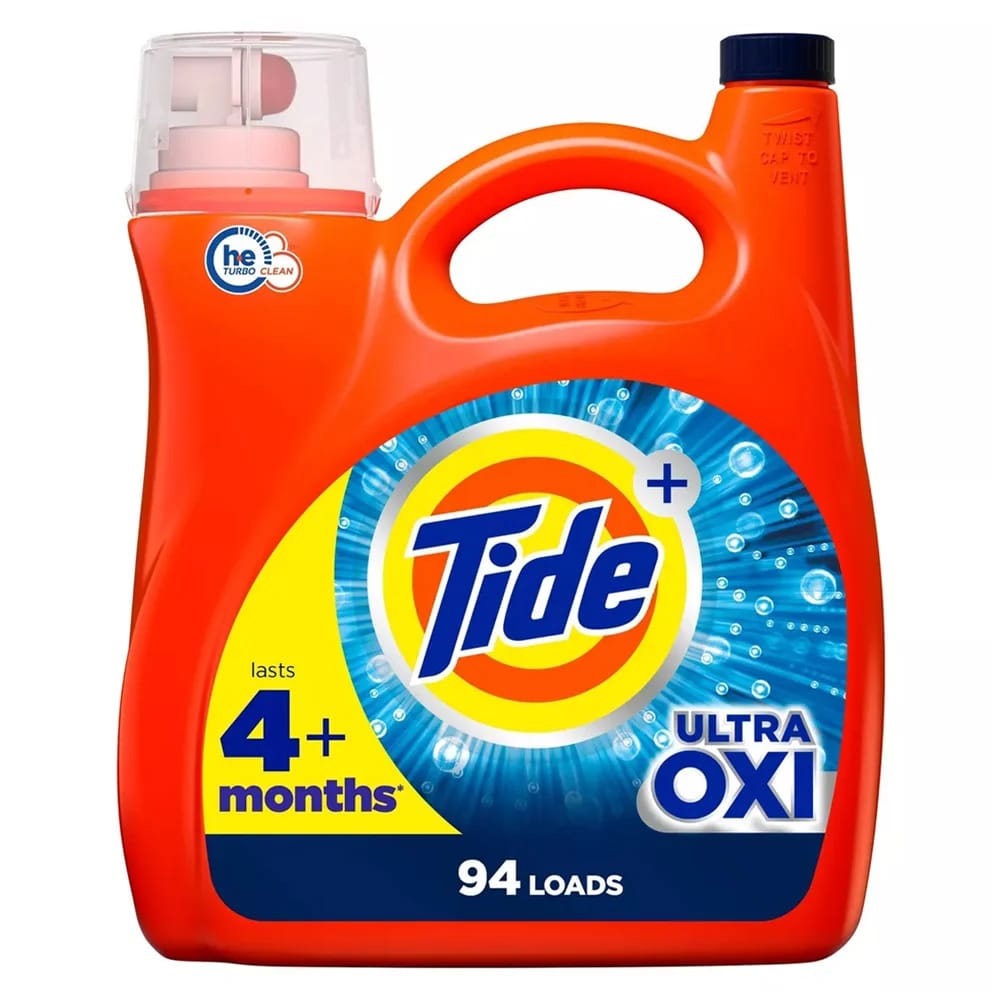 Tide Plus Ultra Oxi Liquid Laundry Detergent, 132 oz