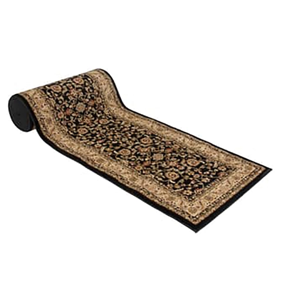 Avalon 26" x 25' Stair Runner, Marash Black