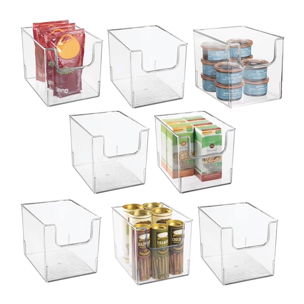 mDesign Kitchen Storage Organizer Bin, 8 Pack