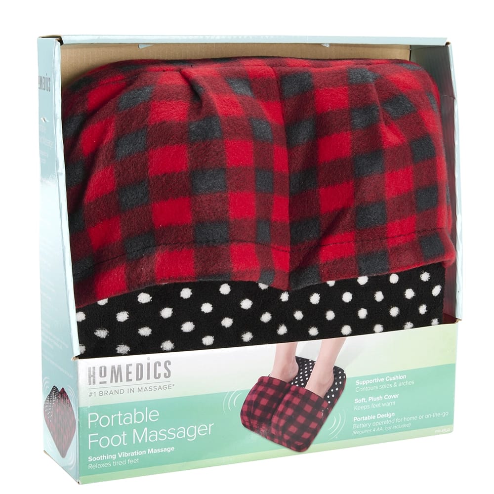 HoMedics Portable Foot Massager, Red/Black