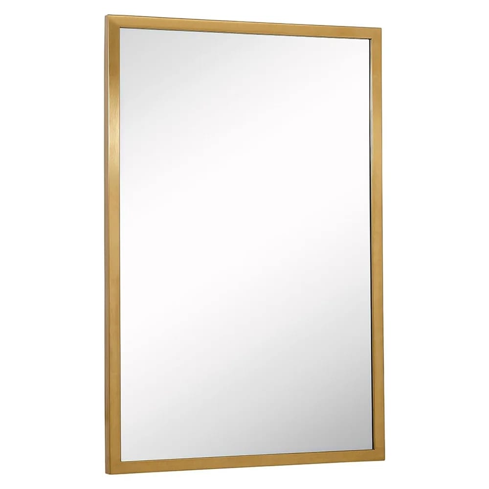 Hamilton Hills Rectangular Wall-Mounted Mirror, Gold, 40" x 30"