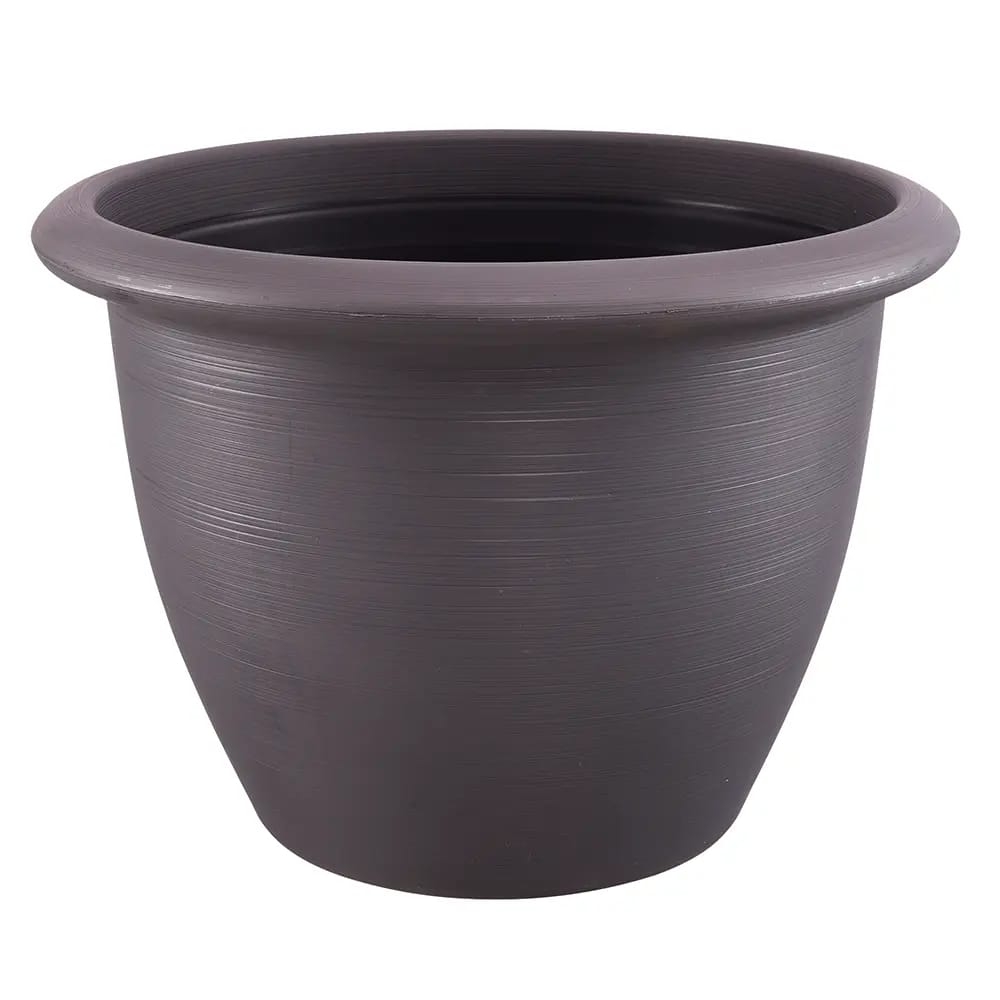 Resin Planter, Warm Gray, 12"