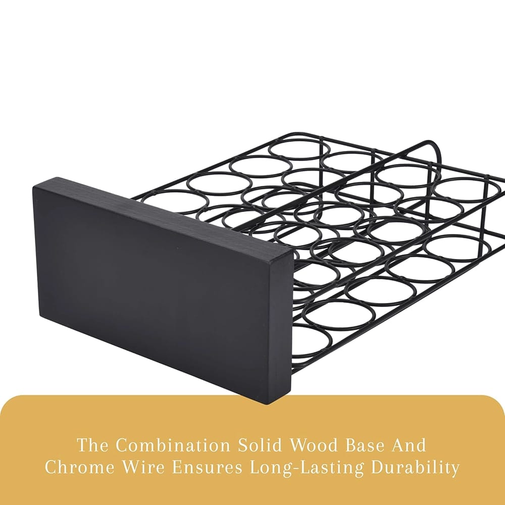 2LB Depot 5-Tier Spice Rack Organizer, Black/Black