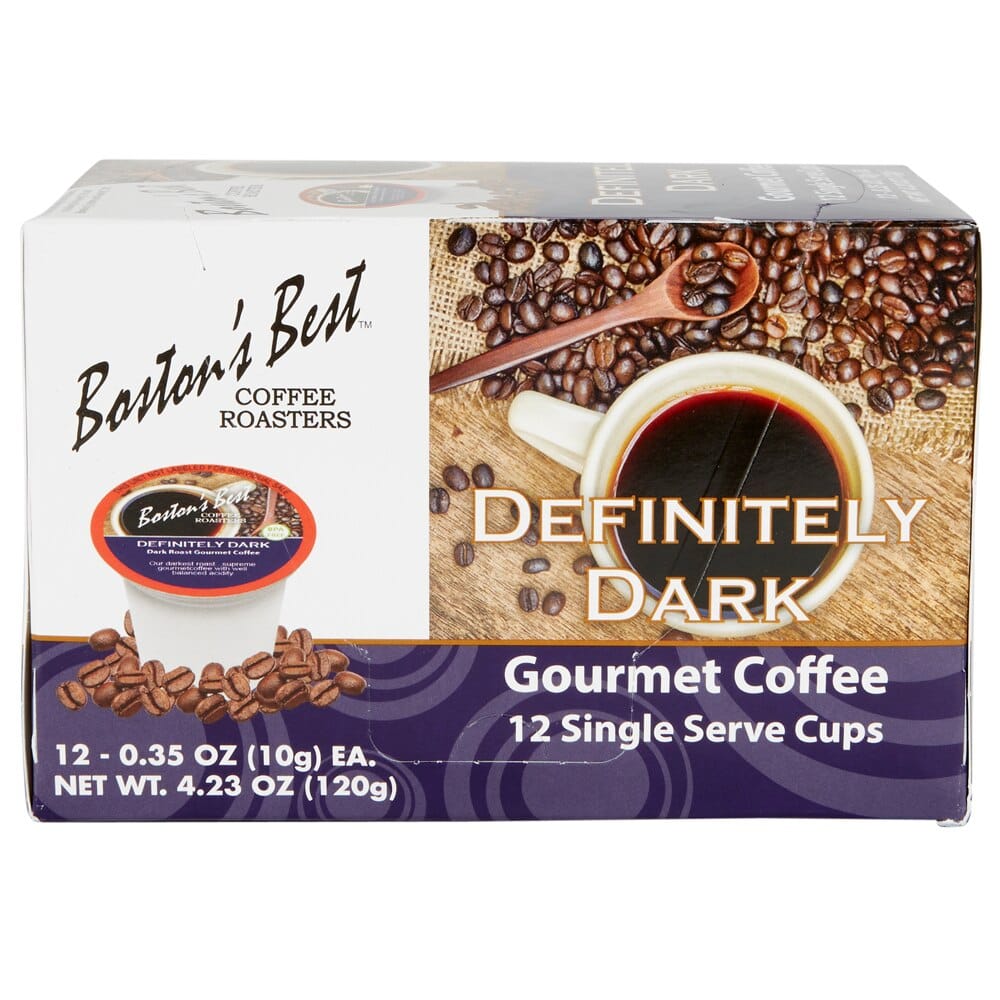 Boston's Best Definitely Dark Gourmet Coffee Cups, 12 Count