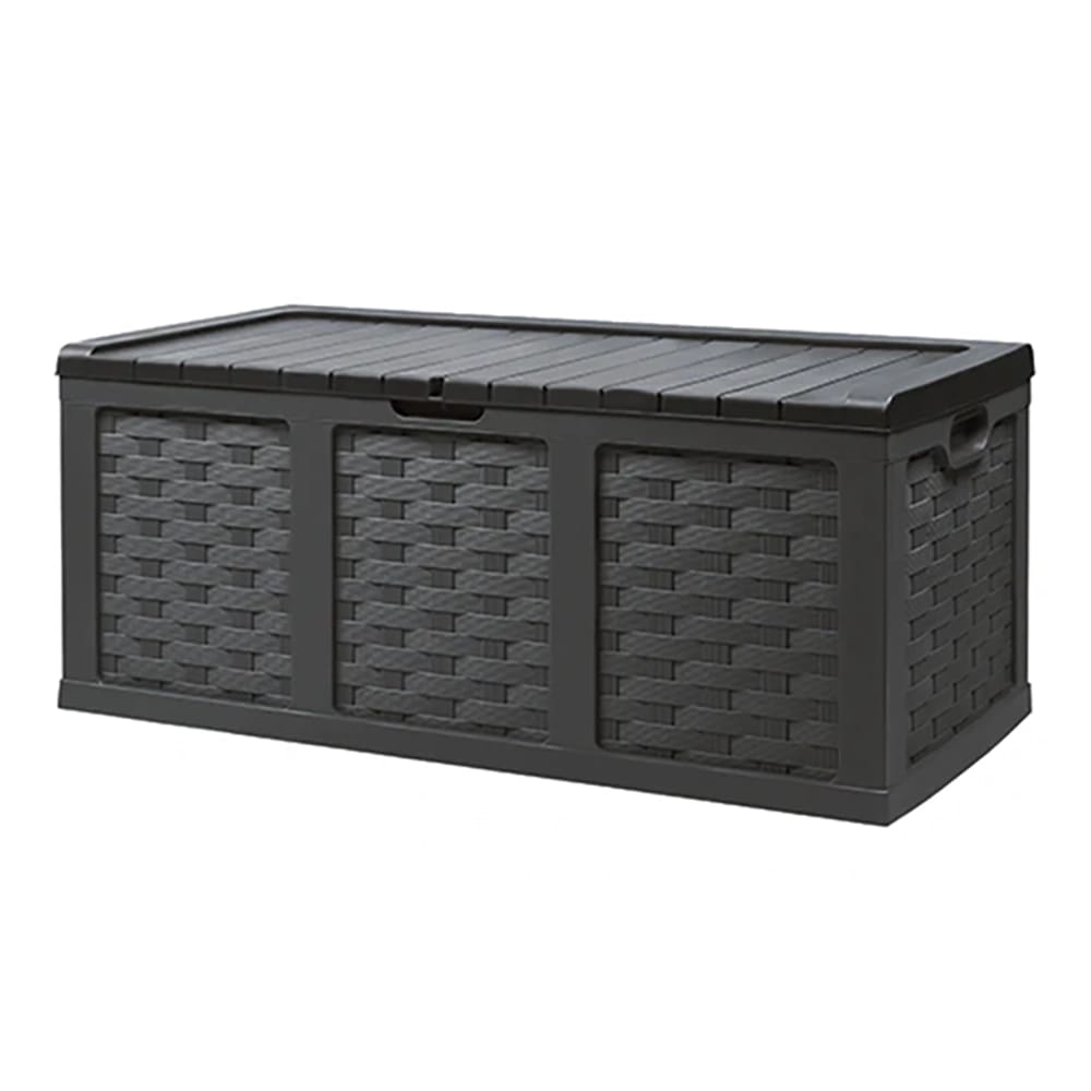 Extra Large Rattan Style Storage Box, Black, 153 Gal.