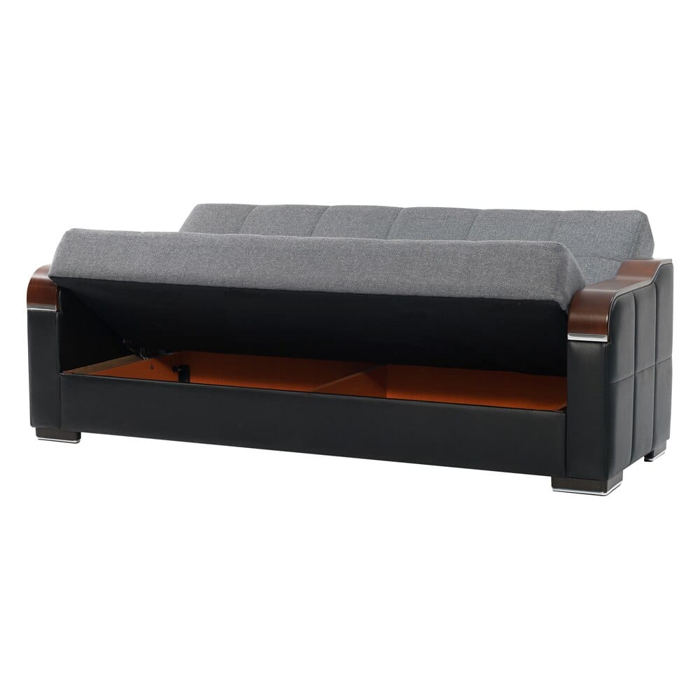 Melagio Carlton Sleeper Sofa with Storage, Gray