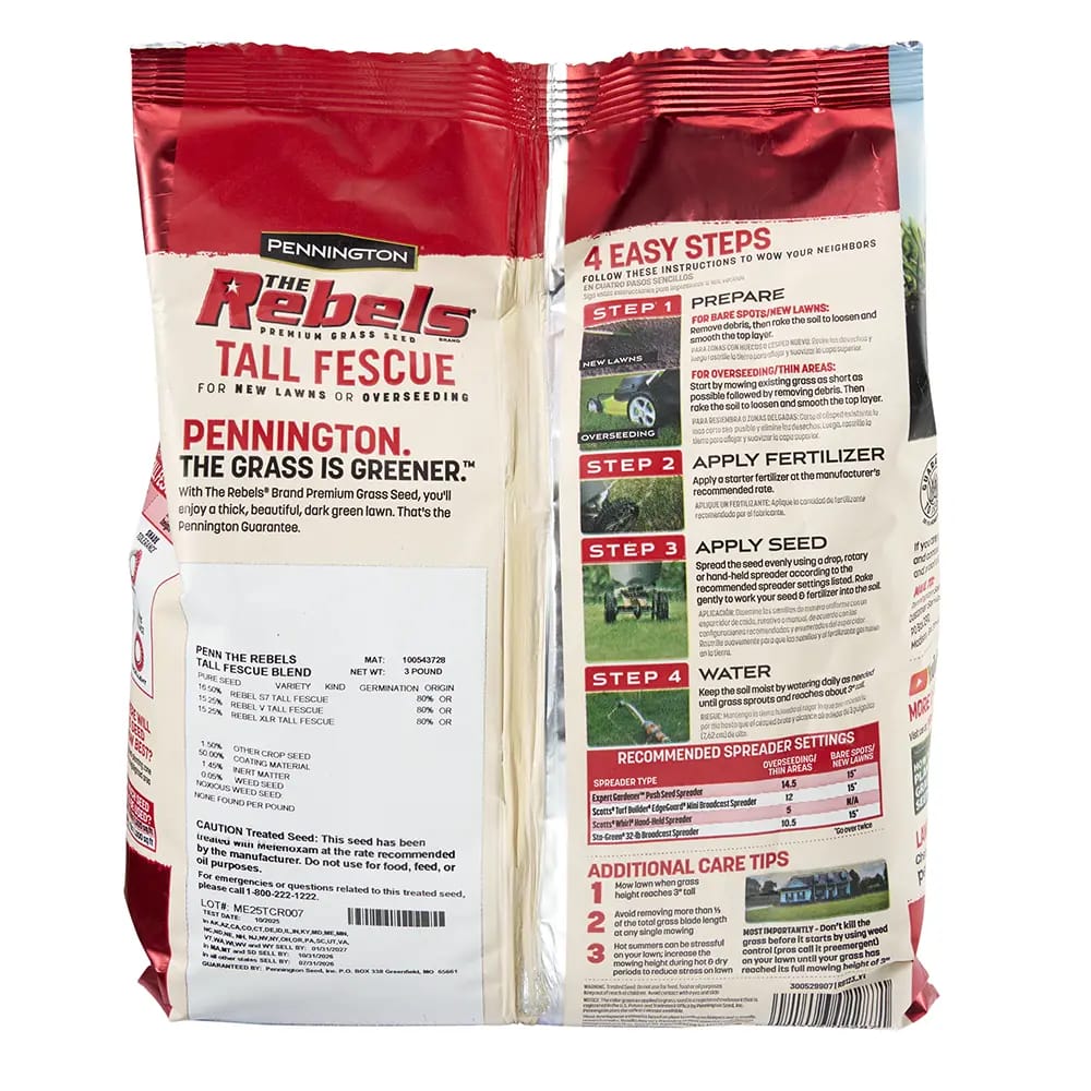 Pennington The Rebels Tall Fescue Grass Seed Blend, 3 lbs