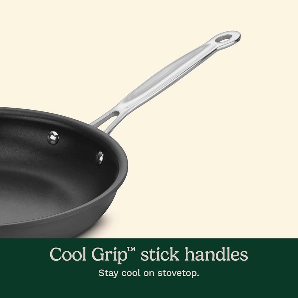 Cuisinart Nonstick Hard Anodized 17 Piece Cookware Set, Black