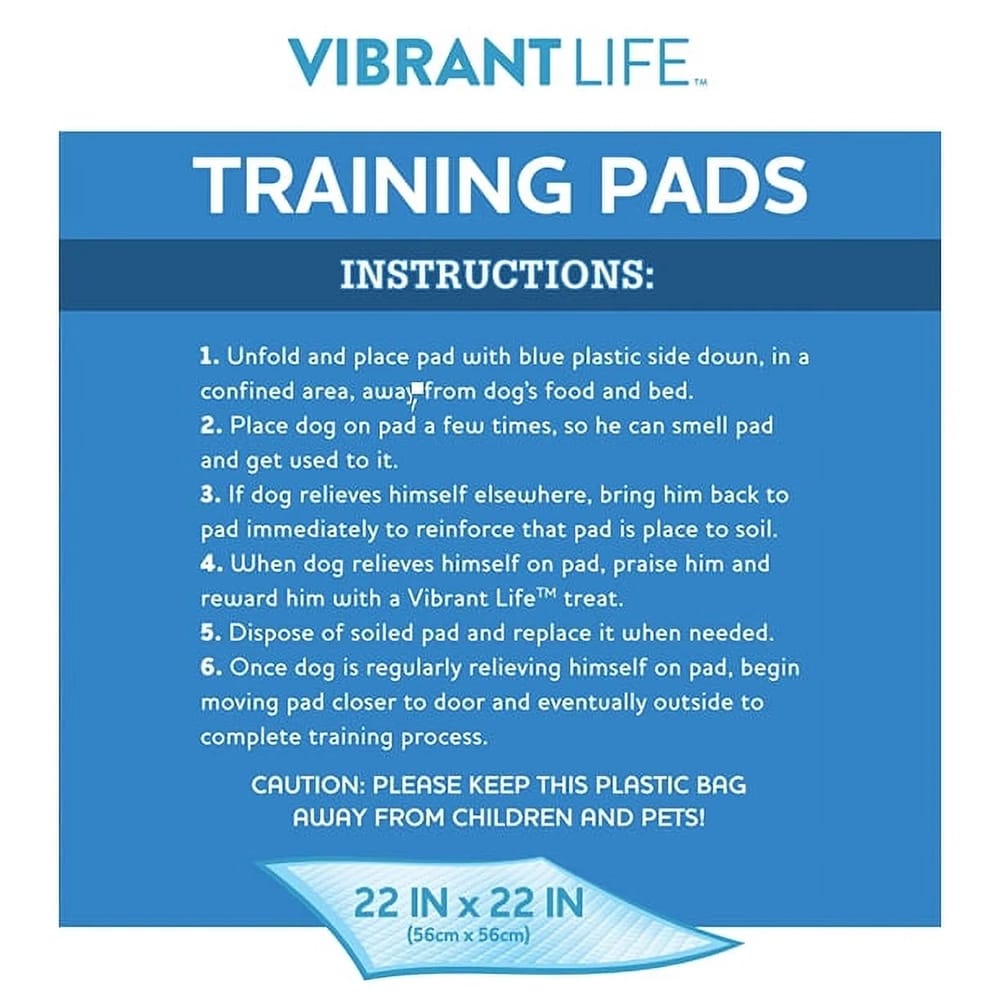 Vibrant Life Large Training Pads, 14 ct, 12-Pack