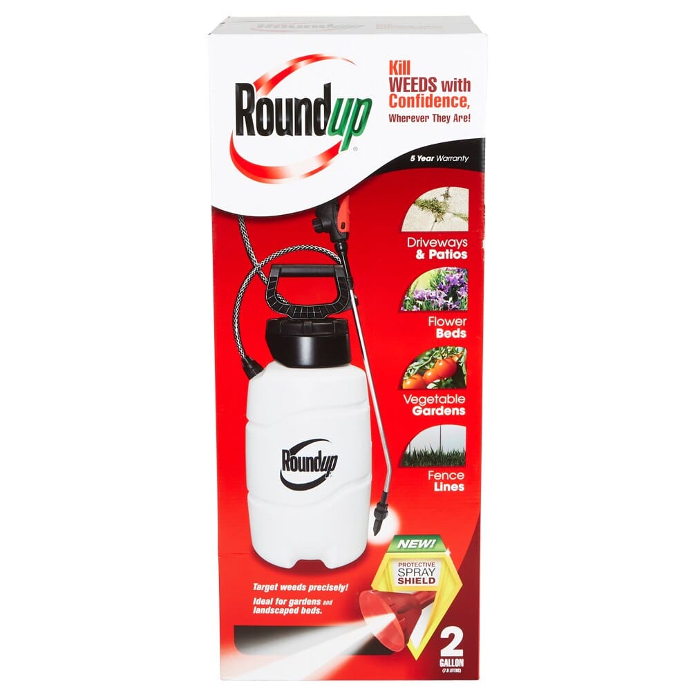 Roundup 2 Gallon Sprayer with Protective Spray Shield