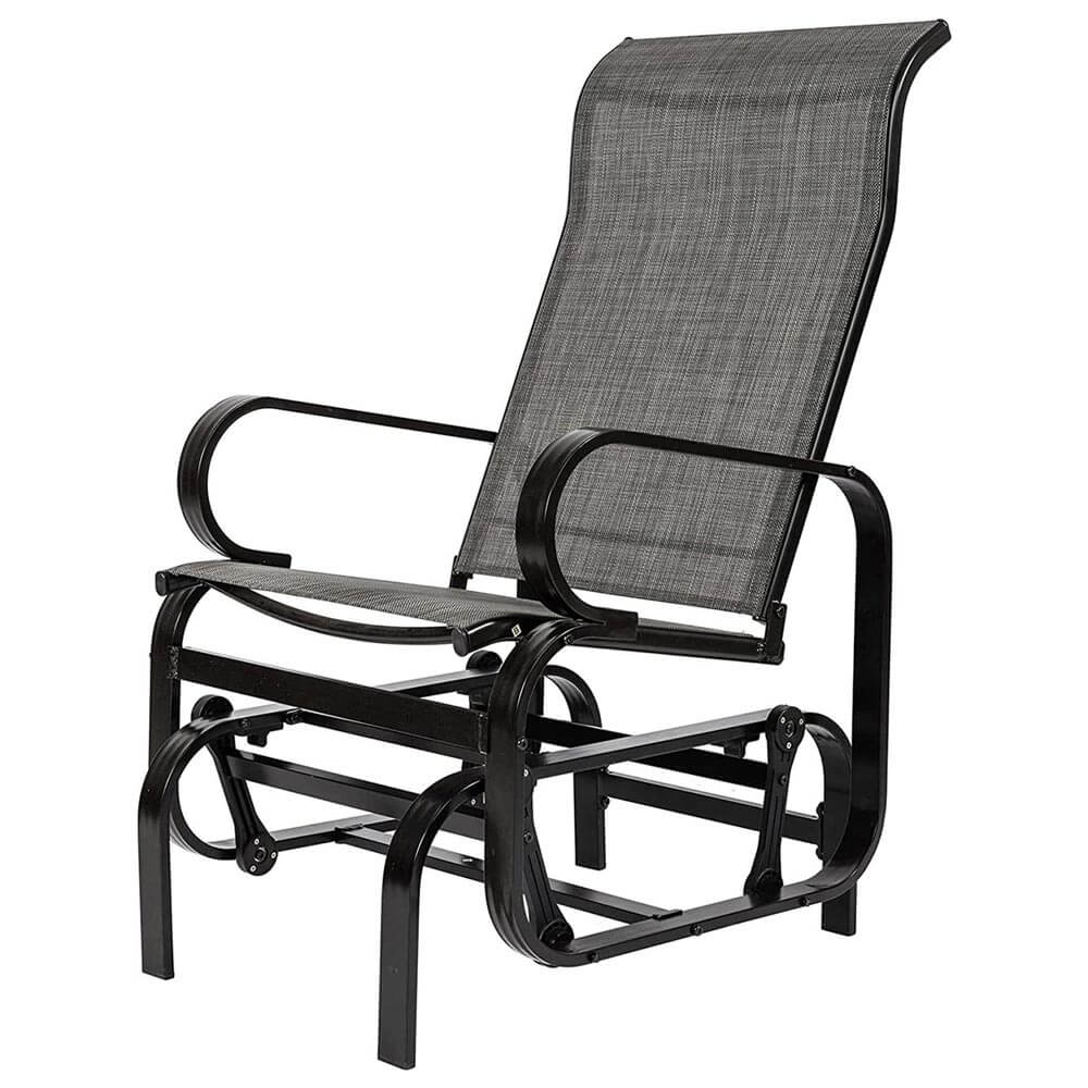 PatioPost Outdoor Glider Chair, Black