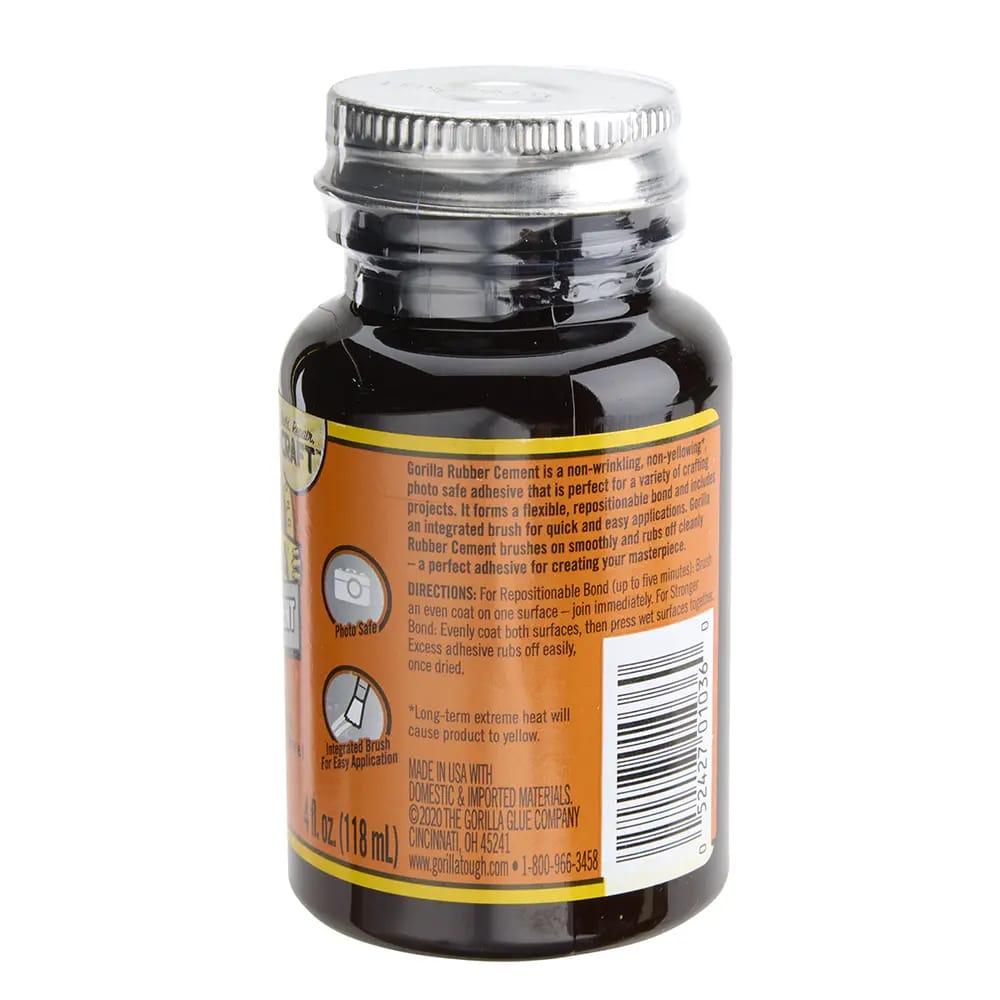 Gorilla Rubber Cement, 4 oz