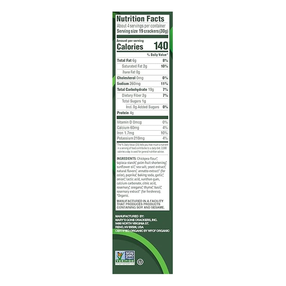 Mary's Gone Cheezee Crackers Cheese & Herb, 4.25 oz