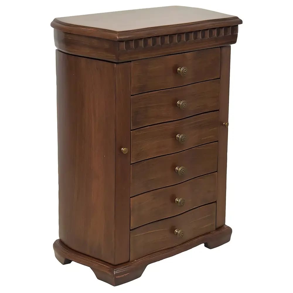 Traditional Large Jewelry Box, Brown