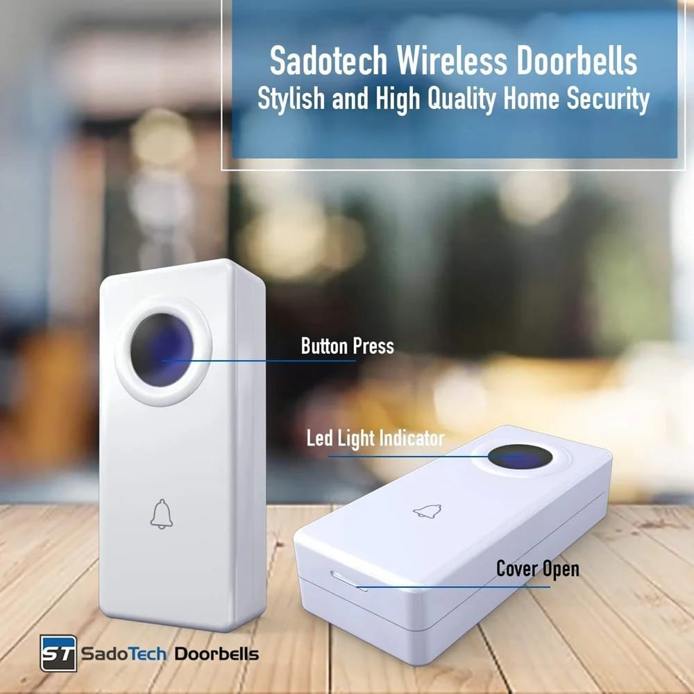 SadoTech Wireless Doorbell, White