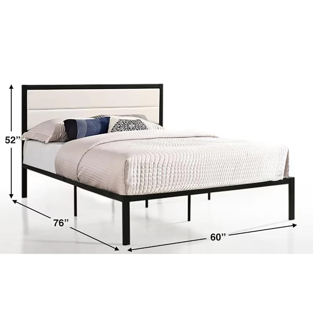 Belle Isle Furniture Highland Platform Bed, Full, Beige/Black