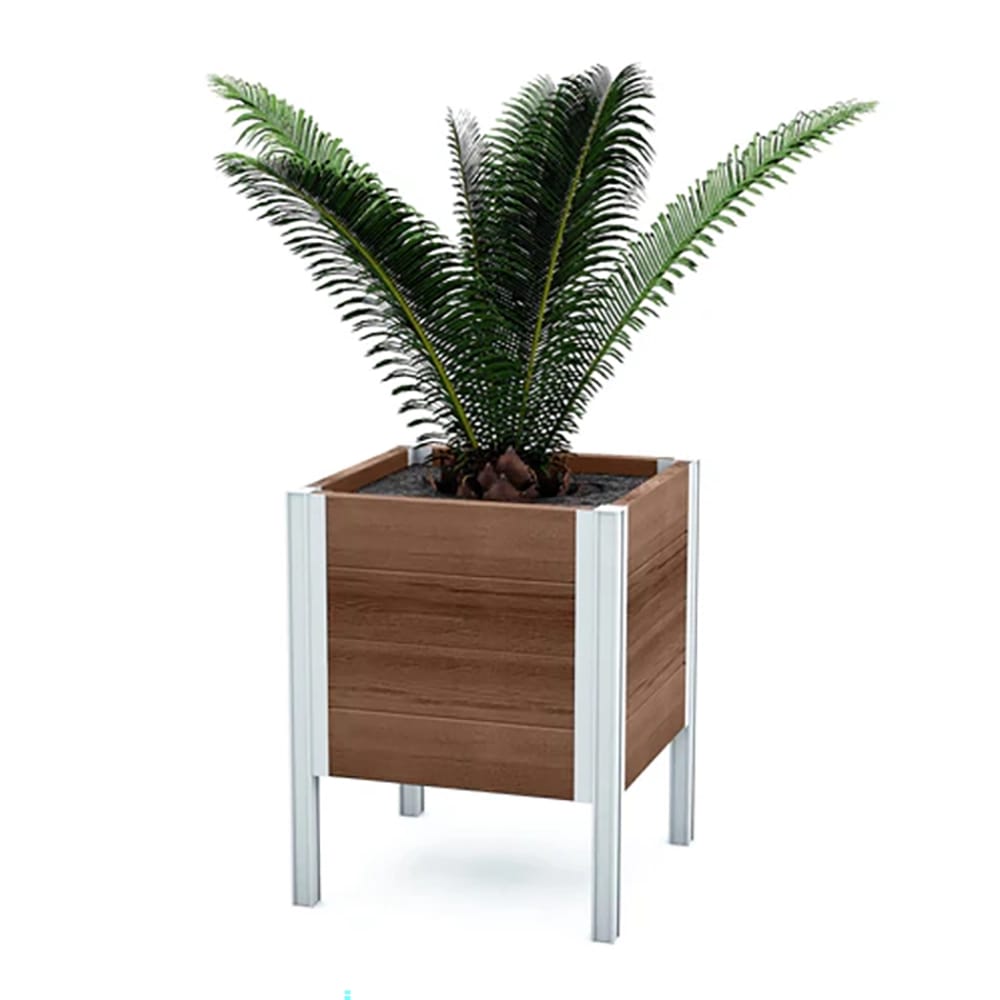 Vita Urbana 17" x 17" Raised Planter, Espresso